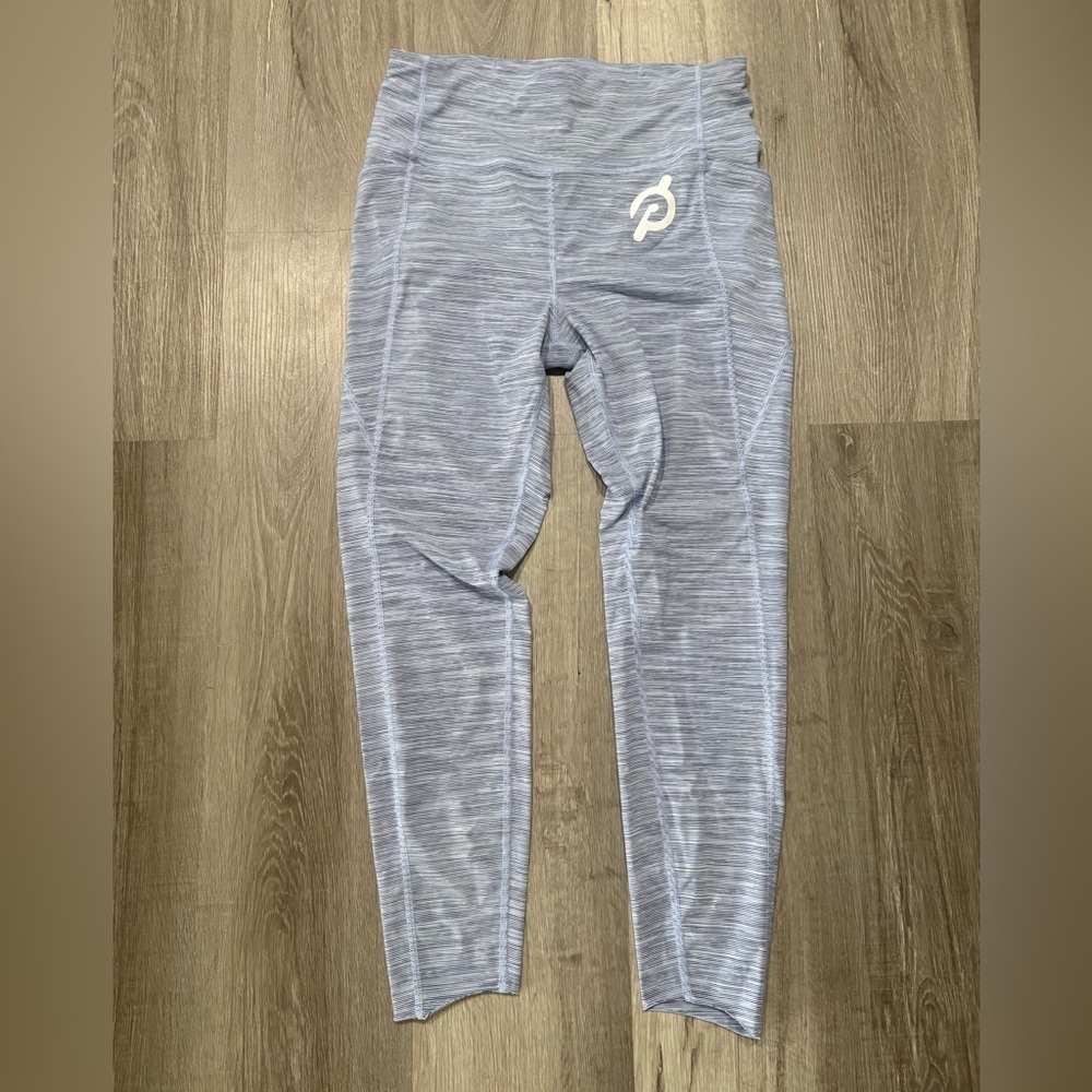 Peloton Striped Gray Leggings